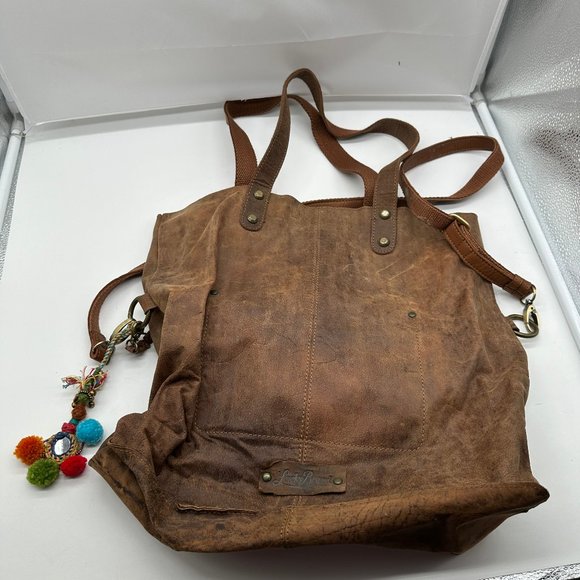 Lucky Brand Handbags - EUC Lucky Brand Brown Leather Purse Satchel Shoulder Strap Bag